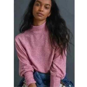Anthropologie Pink Turtleneck Sweater